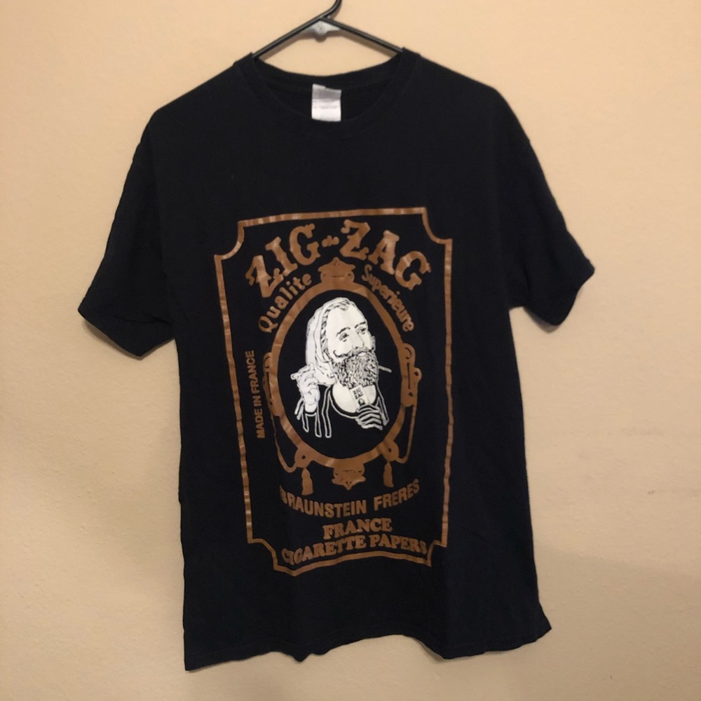 Gildan “Zig Zag” L Black T-Shirt